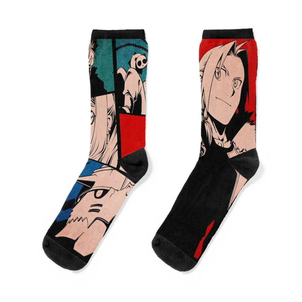 

Fullmetal Alchemist - Brothers Anime Manga Logo Socks japanese fashion sport halloween Mens Socks Women's