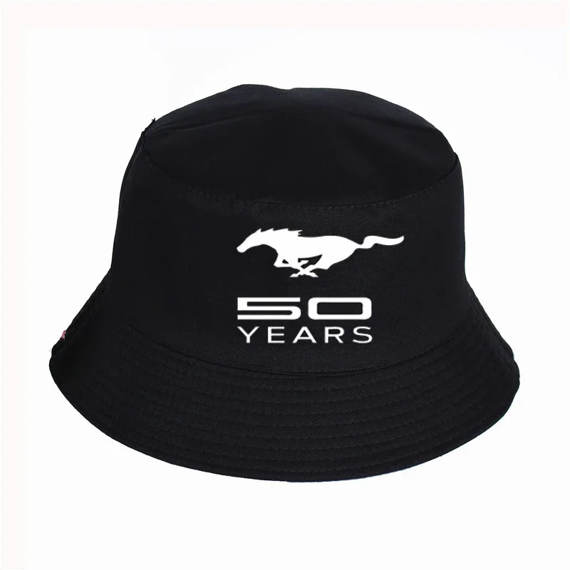 

Fashion hat Ford Mustang Bucket Hats Women Mens Panama cap Design Flat Sun Visor Fishing Fisherman Hat