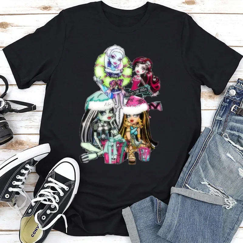 Fashion Venus Mcflytrap Monster High Classic Graphic Tshirts Cartoon Women T Shirt Girlfriend Tops Streetwear Short-sleev Tees images - 6