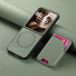 Portafoglio in Pelle Magnetico con Supporto per Schede e Custodia per Telefono