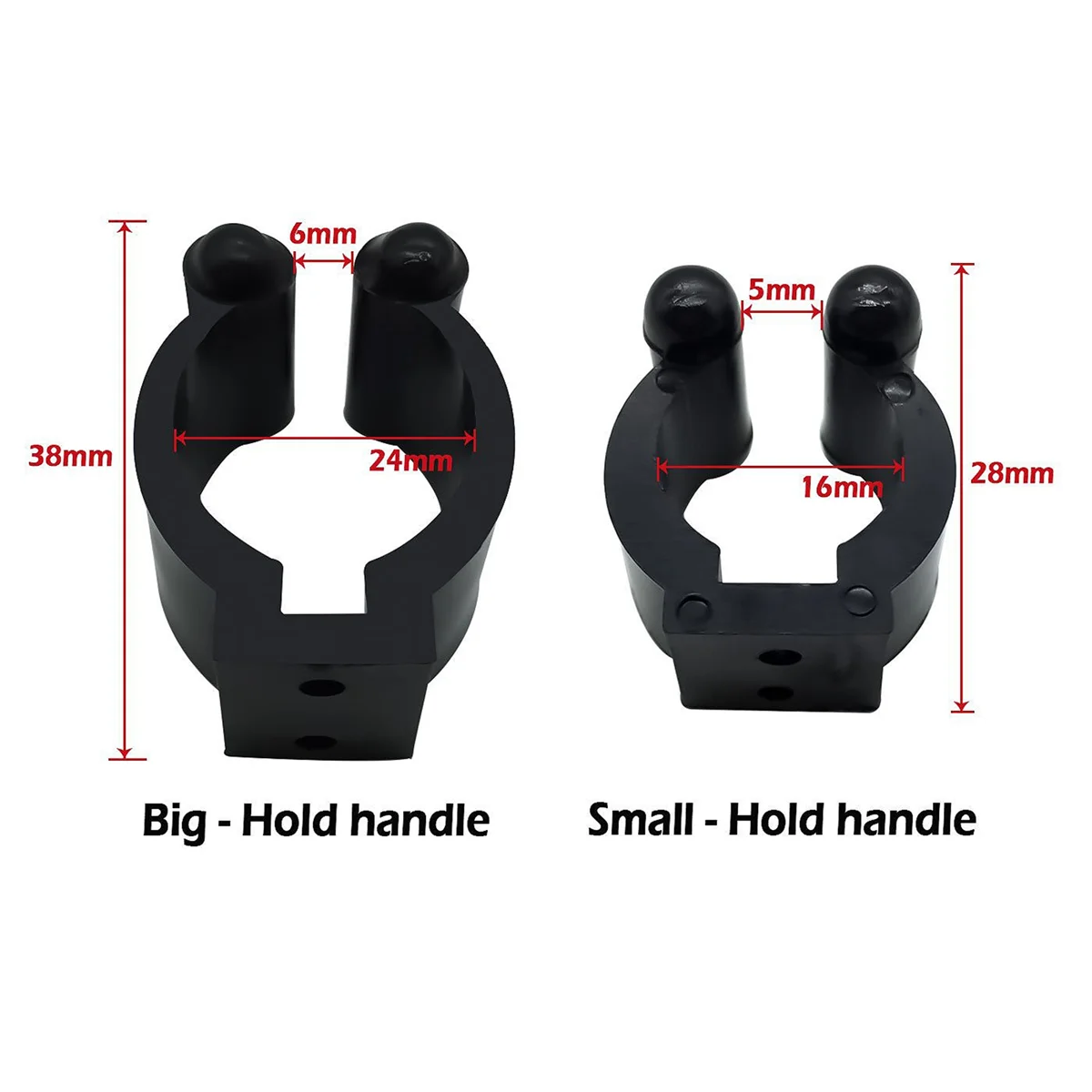BAAU 48 Pieces Regular Fishing Pole Rod Holder Storage Clips Rack 2 Style & 24 Pcs Each Style- Big for Hold Handle