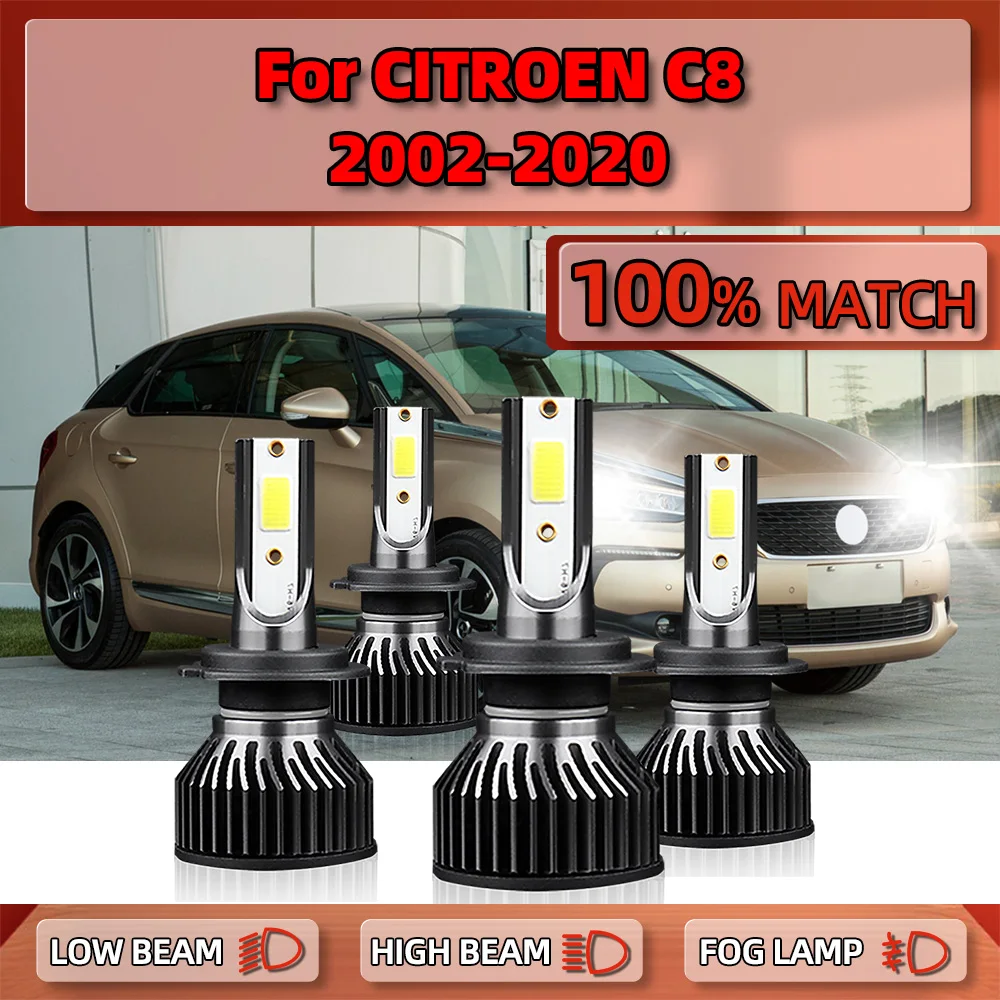

40000LM Car LED Headlight Bulb 240W Super Bright Auto Lamps Plug&Play 12V For CITROEN C8 2002-2014 2015 2016 2017 2018 2019 2020