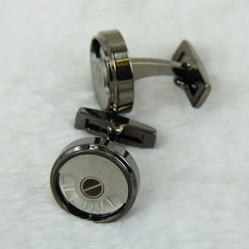 Luxury High Quality CT Circular Clock Four Colors Cuff Links Detail Business Suit Shirts CuffLinks Classic Buttons Box Set