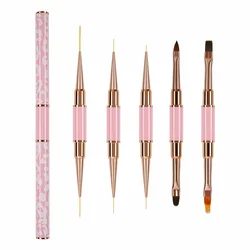 Nail Art Brush Set - High - Quality Detailing and Striping Brushes with Decorative Top (5 - Piece) (5pcs)