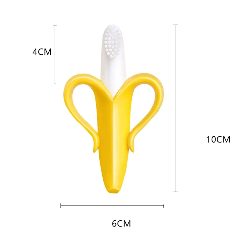 1Pcs Teething Toys Silicone Baby Teether BPA Free Soothing Teething Banana Finger Toothbrush Suitable for Infant Boys and Girls silicone teething toys,teething toys