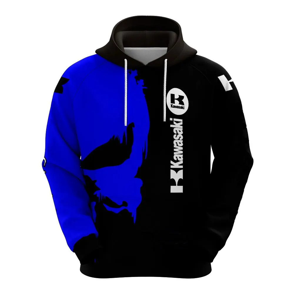 thumbnail image 1 of Sudadera con capucha con estampado 3D de calavera y motocicleta para hombre, sudadera para andar en motocicleta al aire libre, sudadera informal de calle para hombre, sudadera deportiva, 1 of 5