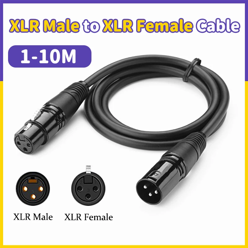 XLR 오디오 케이블, 1M, 2M, 3M, 5M, 10M, Legit DMX 케이블, XLR 수-암 코드, 마이크 무대 조명 사운드..