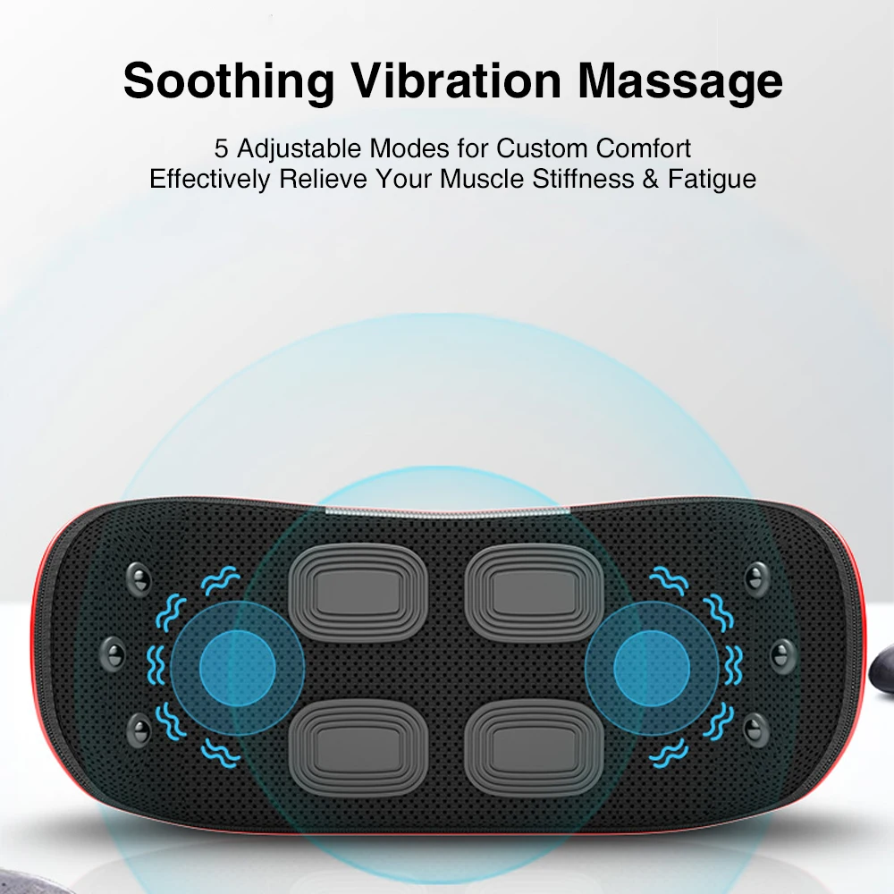 Electric Lumbar Traction Massager Waist Back Hot Compress Massage