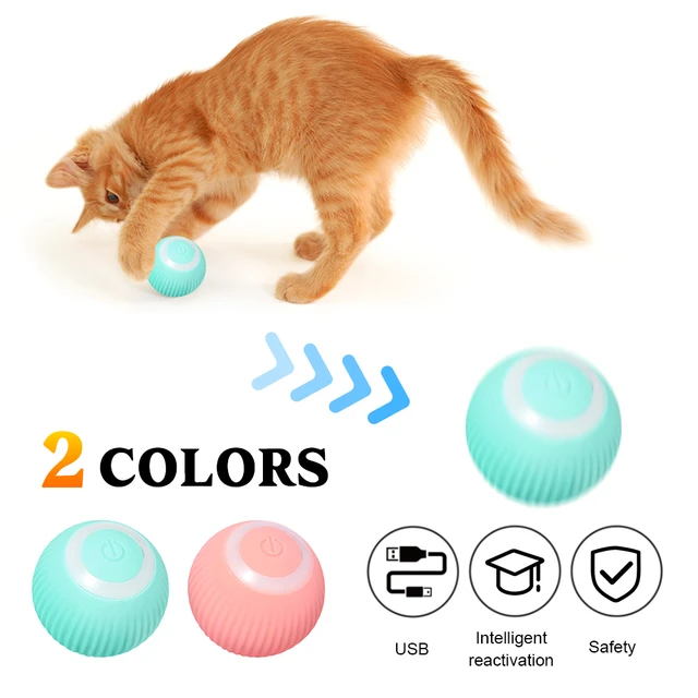 Brinquedo interativo do gato elétrico auto rotativa bola gatos jogos  exercício de caça usb rolando pulando brinquedos presentes para o cão  gatinho crianças - AliExpress