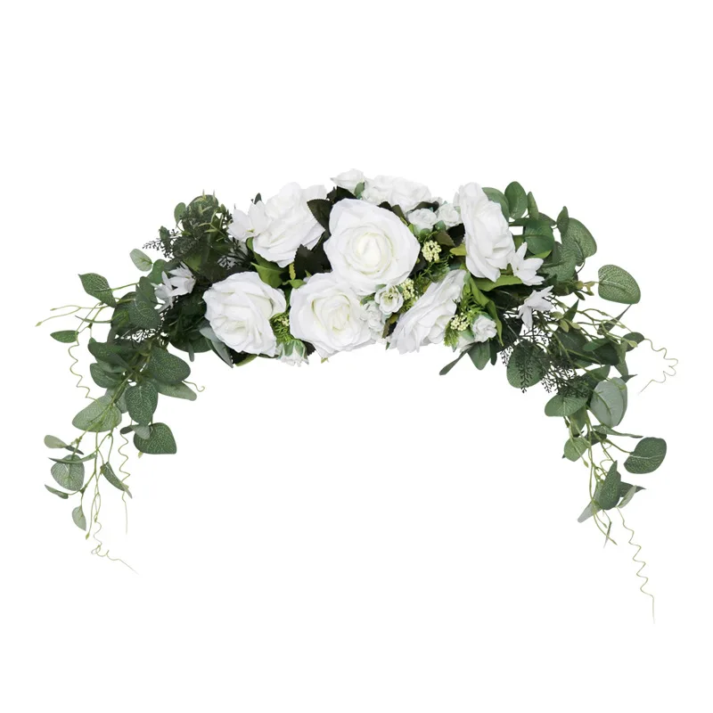 

White Artificial Peony Flower Wreath Door Threshold Wedding Home Living Room Party Pendant Backdrop Wall Decor Christmas Garland