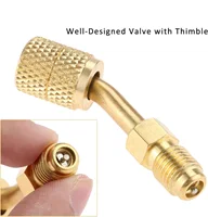 2pcs R410A Adapter 5/16" SAE Female Quick Couplers to 1/4" SAE Male Flare with Thimble Mini Split System 2