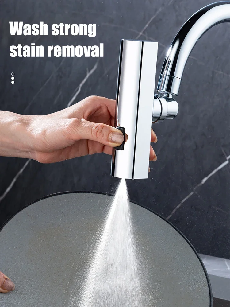 Feiyu Kitchen Faucet Splash proof Artifact Waterfall Water Discharge Rotating Bubbler Boosting Extended Universal Faucet
