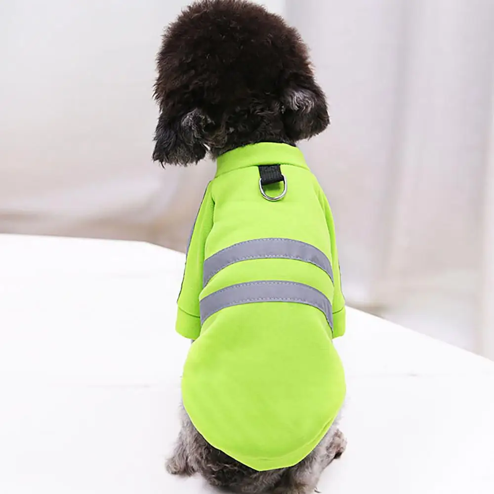 Capless Dog Sweater Warm Pet Clothes Reflective Traction Outfit Spring Winter