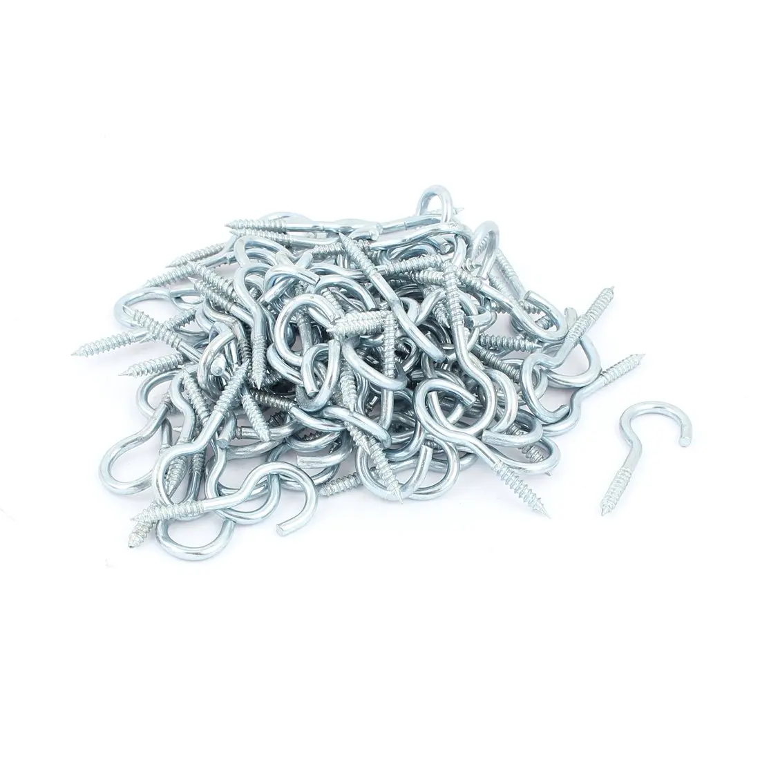 

3mm Dia Thread Zinc Plated Eyelet Hook Eye Screw Assortment 100pcs