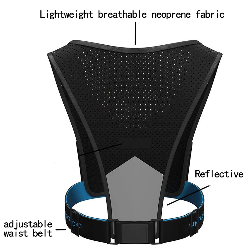 Running Phone Holder Vest Chest Pouch Train Reflective Jogging Vest Lightweight Light Straps Waterproof Reflective 3