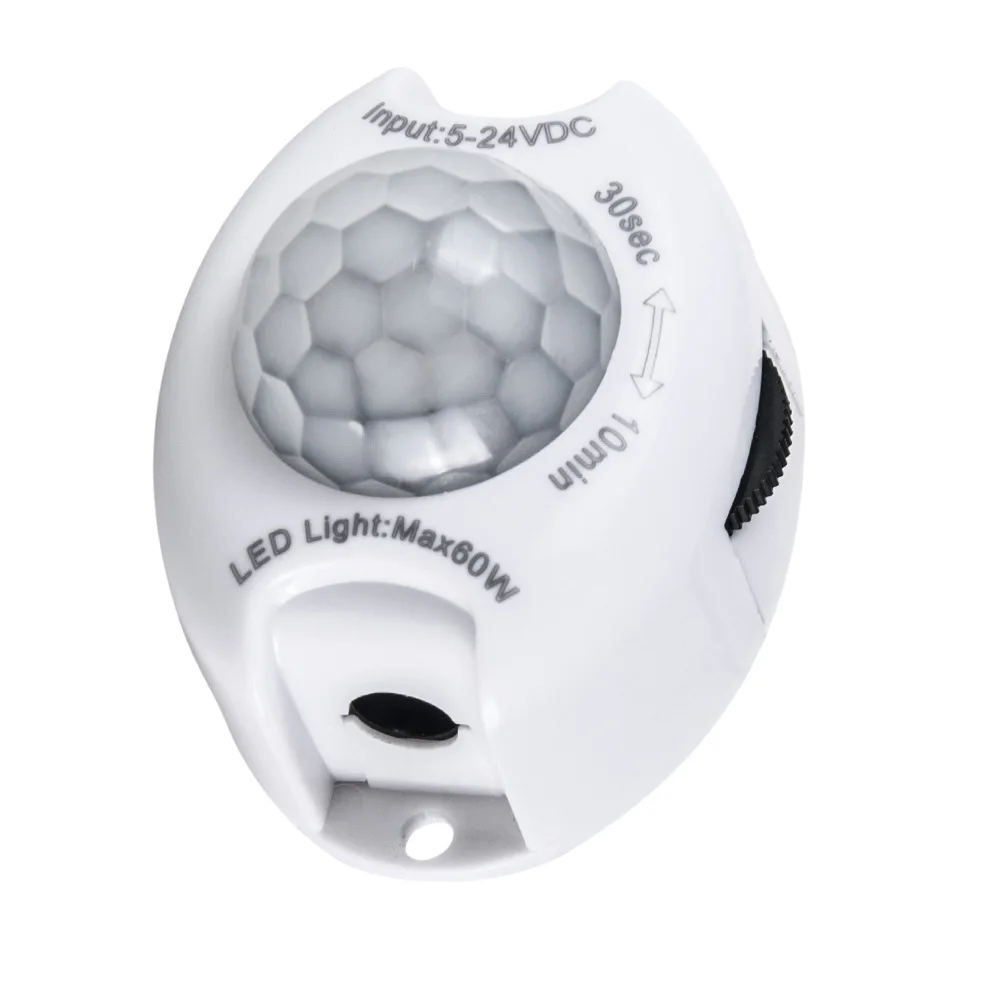 타이머 Pir 모션 센서 미니 조명 스위치 움직임 감지기, DC 5V 12V 모션 센서, LED 스트립 조명 모듈 테이프, 자동