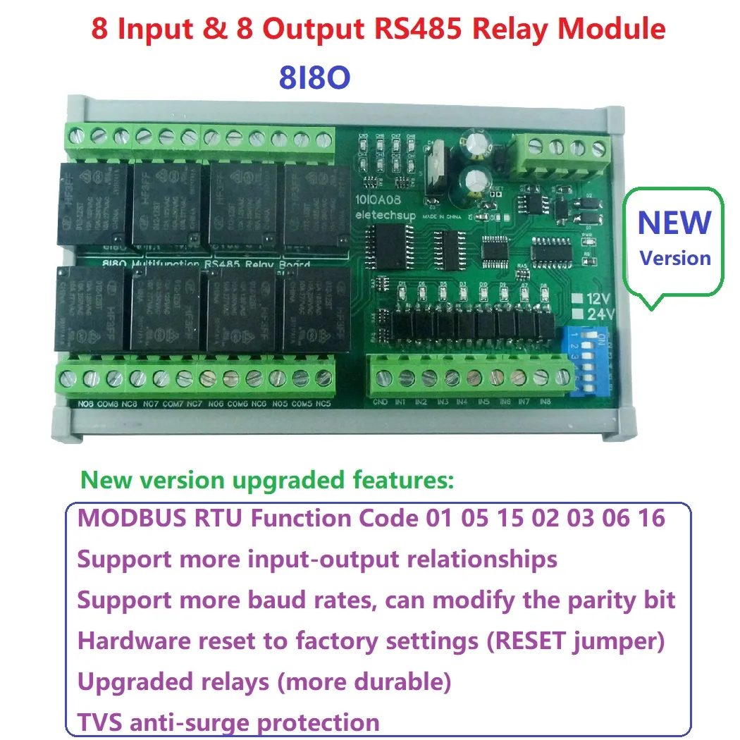 modulo de rele 10ioa08 01 05 15 02 03 06 16 codigo funcao 02