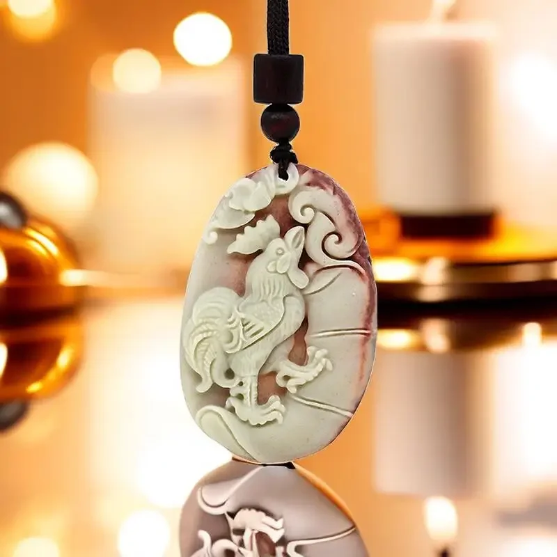 

Jade Chicken Pendant Vintage Man Designer Necklace Men Real Necklaces Amulets Natural Jewelry Stone Charms Gifts for Women