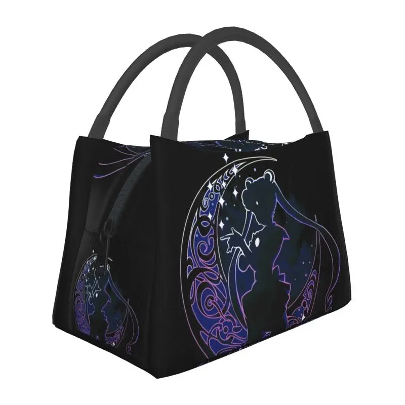 

Custom Sailors Moon Lunch Bag Women Anime Manga Thermal Cooler Insulated Lunch Box for Office Travel