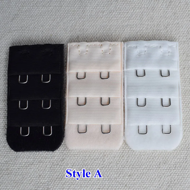 2.5cm 브래지어 확장 버클 3 행 2 버클 확장 스테인레스 스틸 조절 버클 익스텐더 스트랩 확장 후크 이미지 3