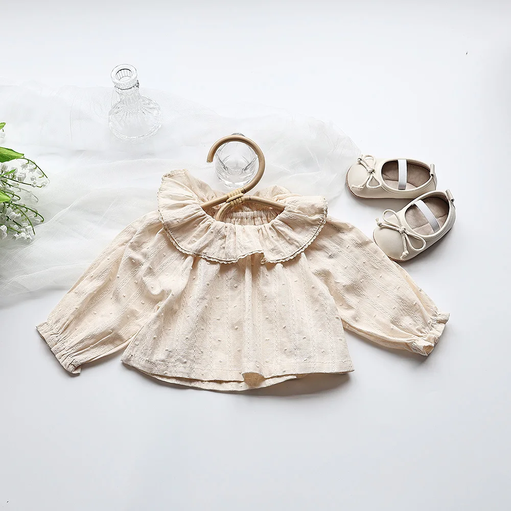 MILANCEL Baby Clothes Peter Pan Collar Girls Blouse Long Sleeve Baby Base Shirt Tops baby girl clothes,kids bottoming shirt