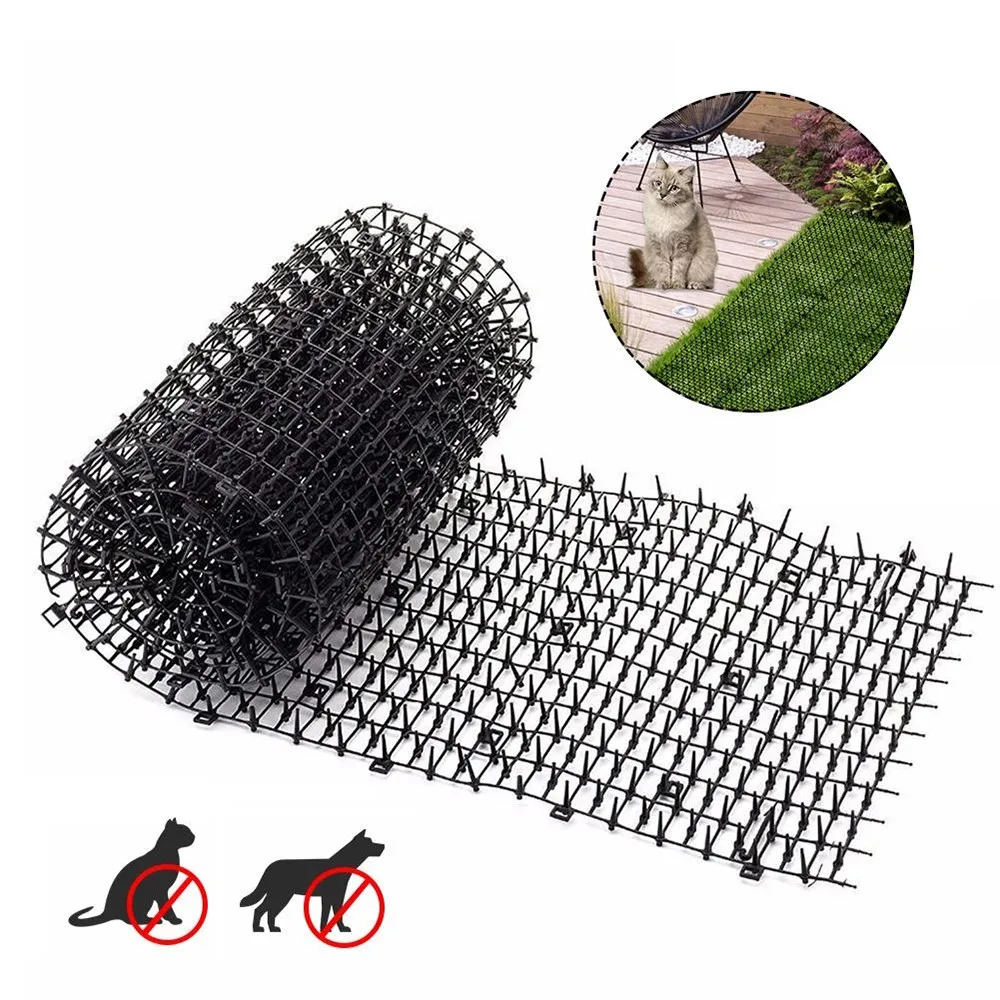 

2M Sting Isolation Square Pest Dog Cat Scat Mat Animal Deterrent Repellent Plastic Scarer Spike Tool UK Anti Digging Pest