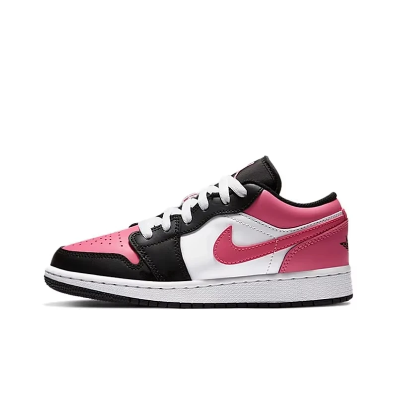 Women Basketball Shoes Air Jordan 1 Low Cherry Pink GS Size Non-Slip Low-Top Retro Classic Basketball Shoes Sneakers 554723-106