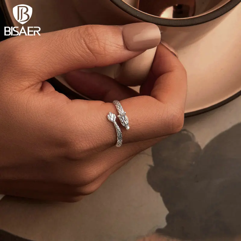 NewL 925 Sterling Silber DNA Ring – Offen, Verstellbar, Für Frauen | Einfacher Wellen-Design-Ring, Ca. 0,5 Cm Breit
