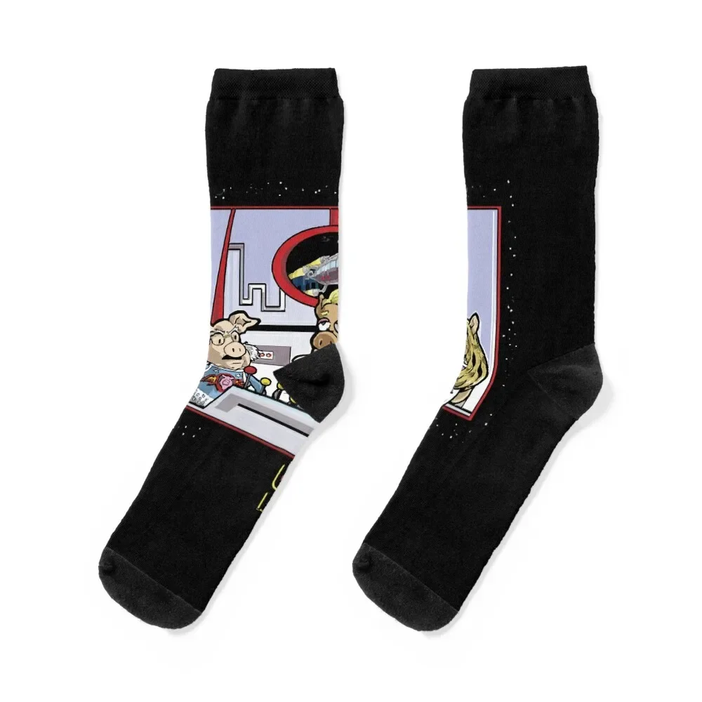 

Pigs In Space! Socks basketball anti slip football fashionable Thermal man winter Socks Women Men's