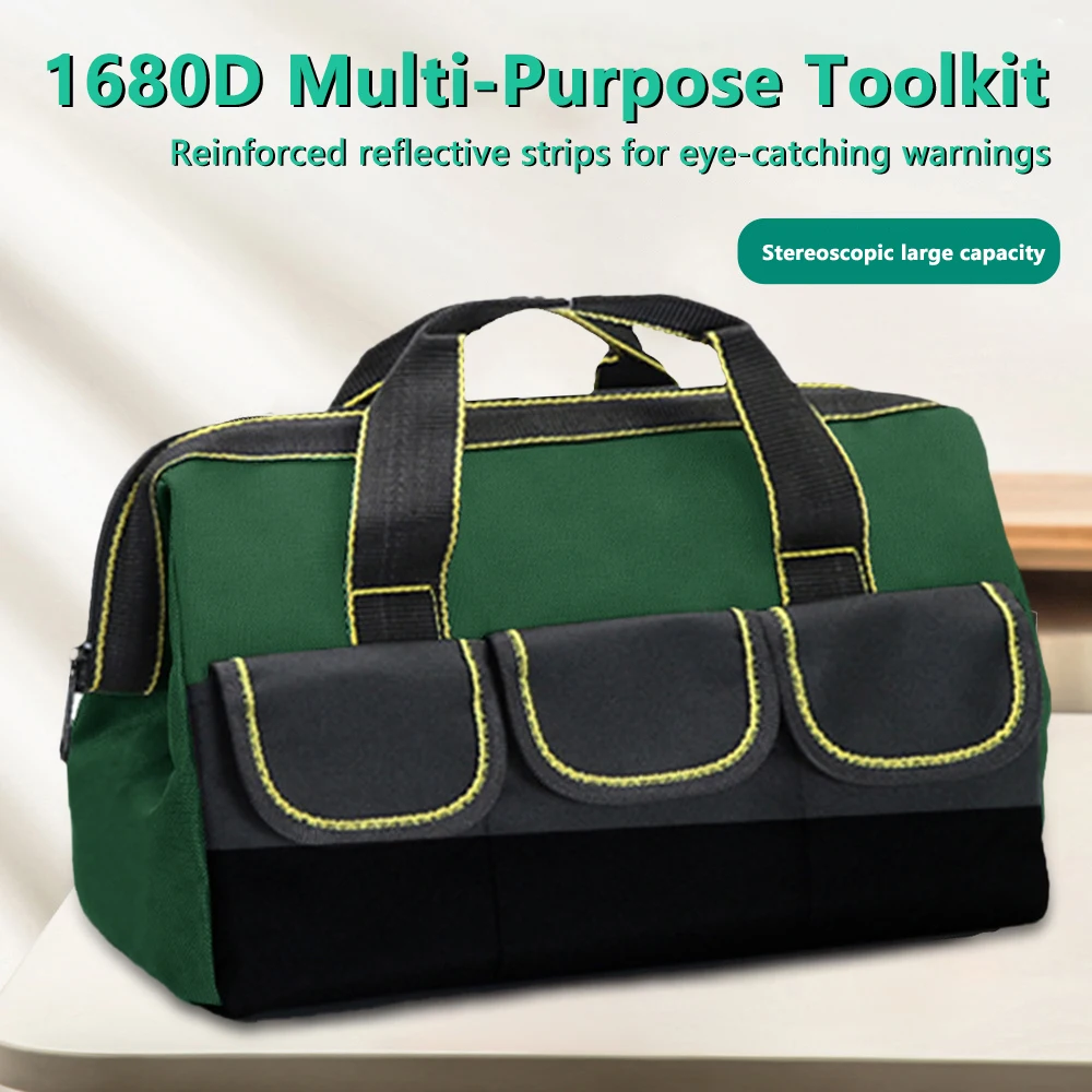 

1PC Tool Bag Multifunctional Storage Electrician Wear Resistant Thickened Canvas Electrician Woodworking Tool Bag Portable