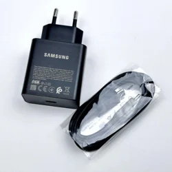 Samsung Super Fast Charger with Type C Cable - 60W/45W EU Adapter - 60W EU Set (For samsung 60W)
