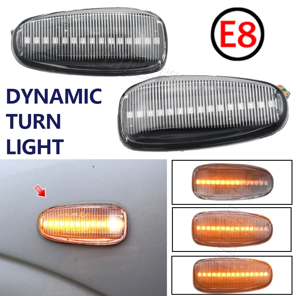 

Светодиодные динамические боковые маркеры, указатели поворота, 2 шт., последовательный указатель поворота для Mercedes BENZ W202 W210 W208 R170 Vito W638