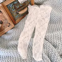 Lace Baby Girls Socks Princess Baby Knee High Wedding Mesh Toddler Girls Socks Ruffle Floral LegWarmer Socks For Kids 4