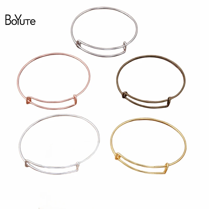

BoYuTe (50 Pieces/Lot) 65*1.5MM Metal Iron Adjustable Bracelet Base DIY Jewelry Accessories Handmade Materials