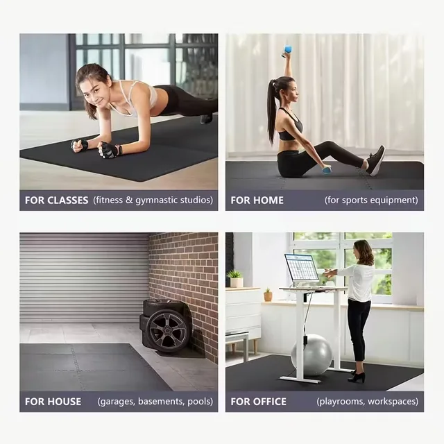 30x30cm 16 Pcs Interlocking Yoga Mat Home Gym and Yoga Equipment Protective Mat EVA Foam Non Slip Flooring Indoor Fitness 6