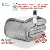 120V, 10 temperature settings with LCD Heated Blanket Electric Throw,1-12 hours Auto Shut Off, Detachable and machine washable 3