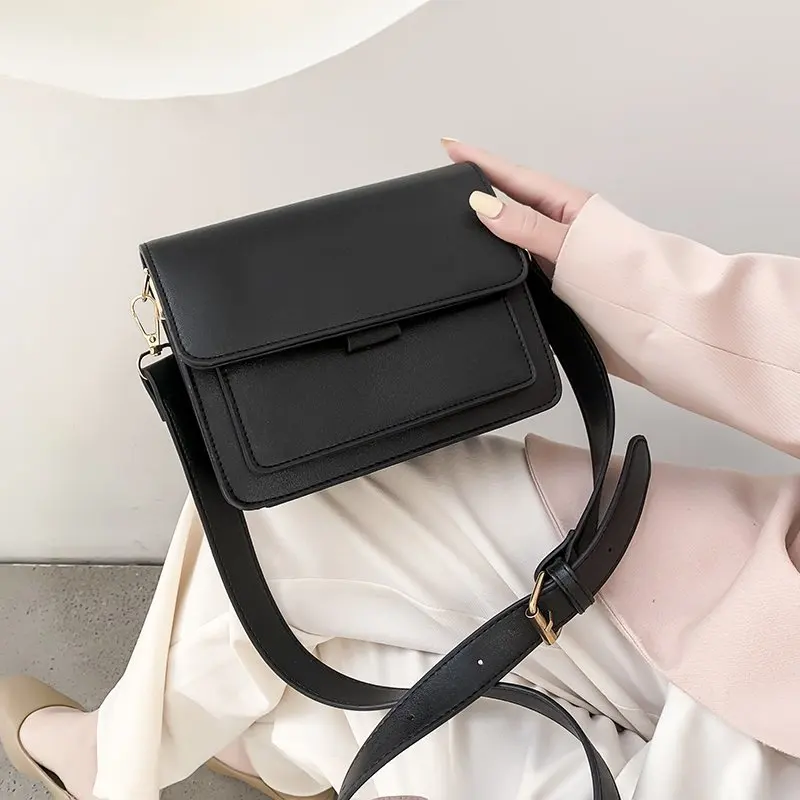 Fashion Brand Women's Small Crossbody Bag Lightweight PU Leather Messenger Bag Flap Handbag Purse Summer Travel Bag for Female