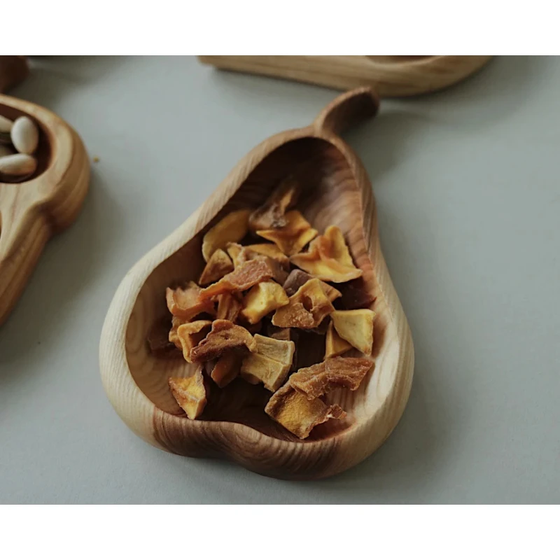 Snack Tray Wooden Craftwork Squirrel Snack Tray Household Supplies Snack Nut Tray 3