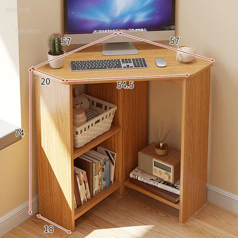 Home Desktop Computer Desks Small Apartment Desk Triangle Study Desk Corner Computer Home Living Room Bedroom Writing Desks