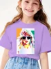 Colorful Figure Graphic Print Cotton T-shirt,  Casual Creative Trendy  Short Sleeve Crew Neck Top For Summer 6