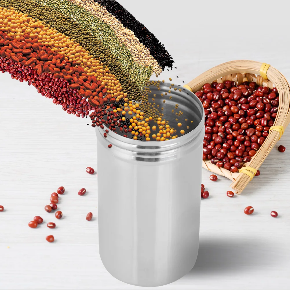 Stainless Steel Sealed Jar 304 Stainless Steel Sealed Storage Jar Portable Tea Coffee Beans Container Storage Container
