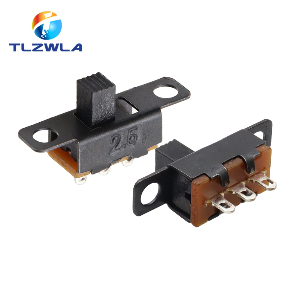 Toggle Switch 10PCS SS12F15 SS12F15VG4 3Pin 1P2T Slide Handle 4MM