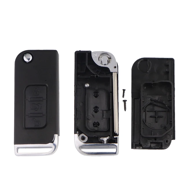 เคสกุญแจรีโมทรถยนต์ YIQIXIN แบบ 3 ปุ่ม สำหรับรถยนต์ Mahindra Roger XUV 500 ของอินเดีย แบบพับได้  ไม่มีโลโก้ 6