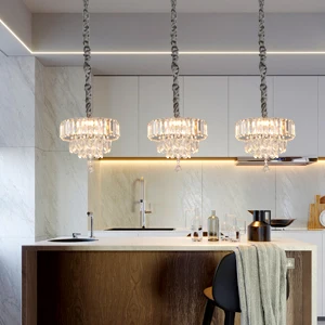 Description Picture 6 of itemModern Pendant Light Luxury Crystal Led Chandelier Kitchen Island Hanging Ceiling Lamp Living Dining Room Bedroom Home Decorate