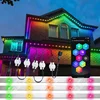 100ft/31M RGBW Smart Outdoor Eave Lights Permanent Track Lights 30mm Diameter For Festive Party Christmas Waterproof IP68 1