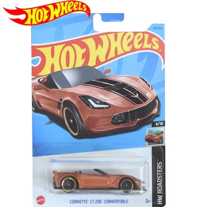 

Подлинный автомобиль Hot Wheels Corvette C7 Z06, трансформер, детские игрушки для мальчика, машинка модели 1:64, литая брикет, подарок на день рождения