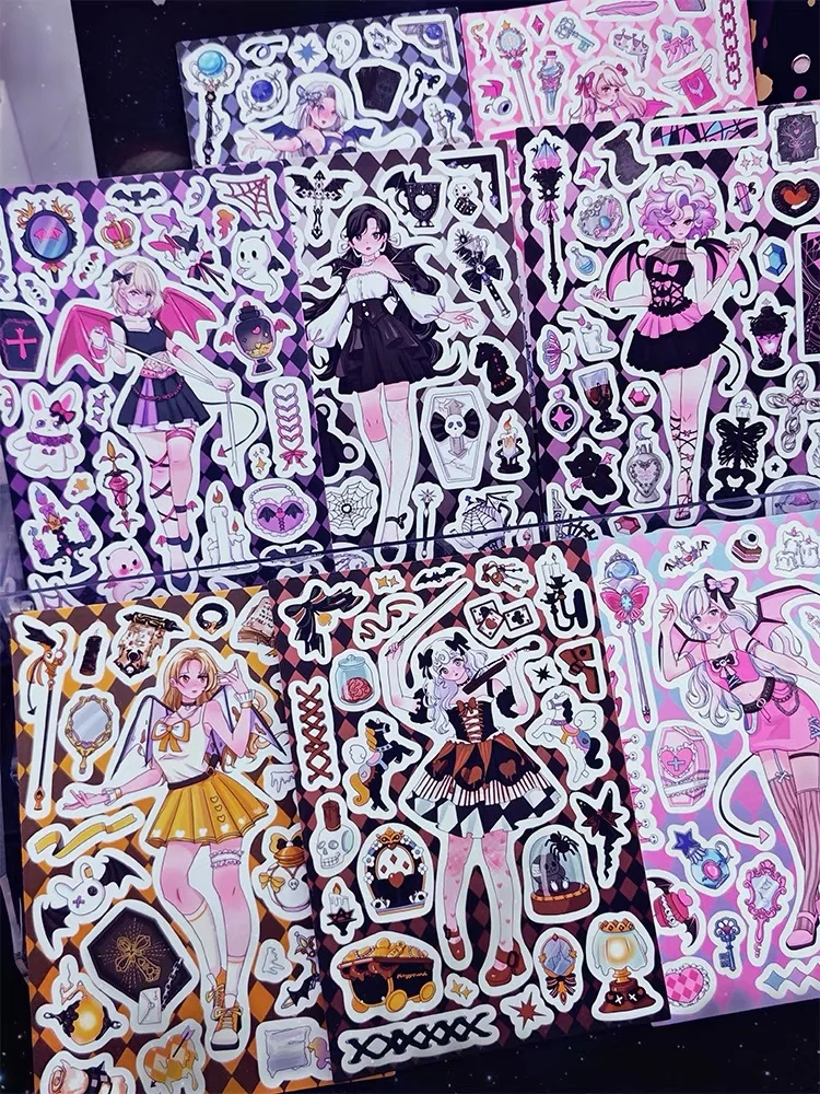 

8 шт./набор, наклейки для девочек