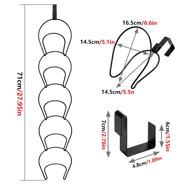 Réteg Kalap Kijelző Törülköző Megtakarító Sapka Sapce Fém Táska Sál 5 Szekrény Állvány Ajtó Szervező Kerek Fogas Tartó Tároló Összecsukása - Image 6