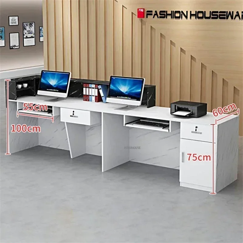 Modern Restaurant Shop Cashier Simple Company Front Desk Reception Desks Hotel Service Counter Beauty Salon Reception Desk Bar X