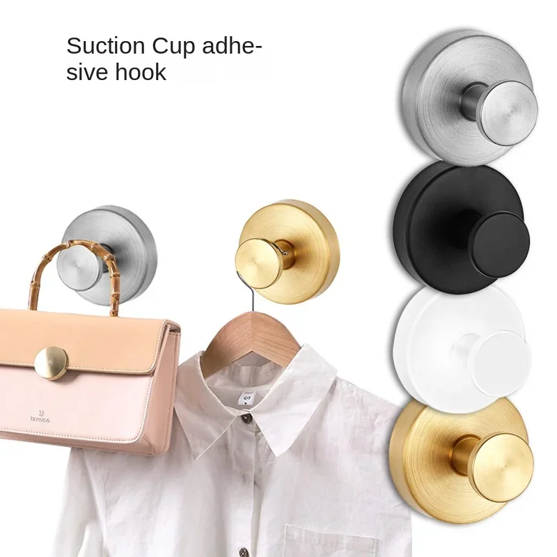 Metal Suction Cup Hook Strong Vacuum Bathroom Suction Cup Hooks Waterproof Towel Holder Stainless Steel Reusable Wall Hanger self adhesive hooks multifunctional hooks towel holder self adhesive wall hooks suction cup hook heavy duty hooks